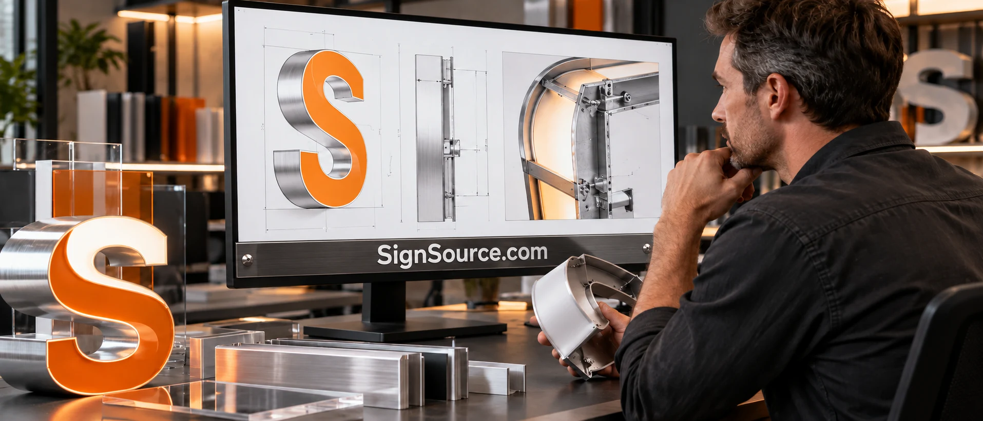 A specification library illustrated through materials and work in the sign trade